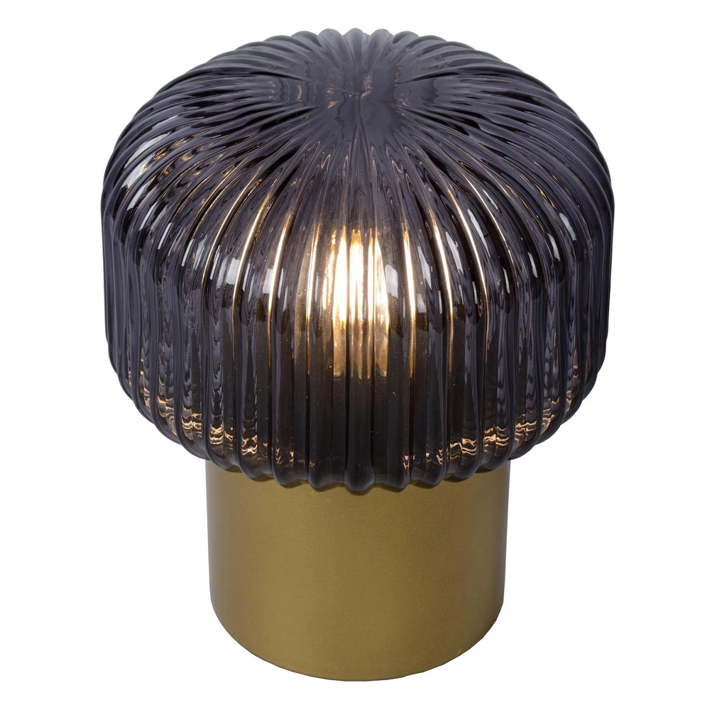 Tischlampe Jany Gold mit Rauchglas Lucide 5411212782663