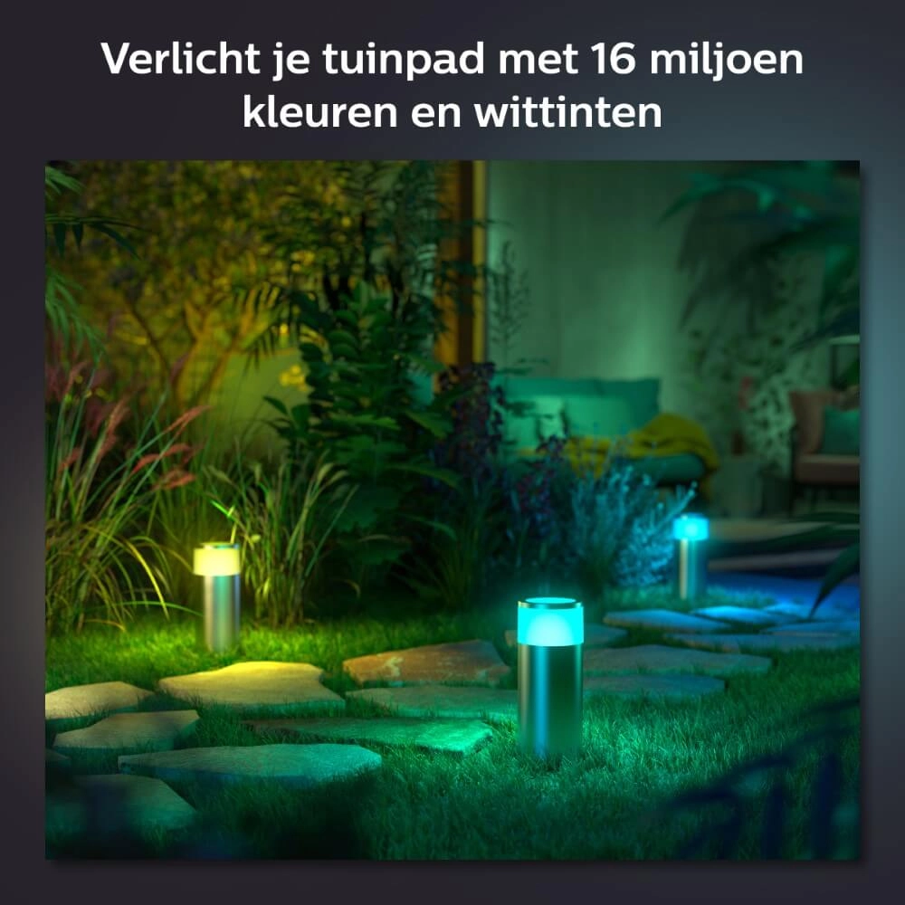 Gartenlampe Hue Calla Edelstahl Philips 8719514388499