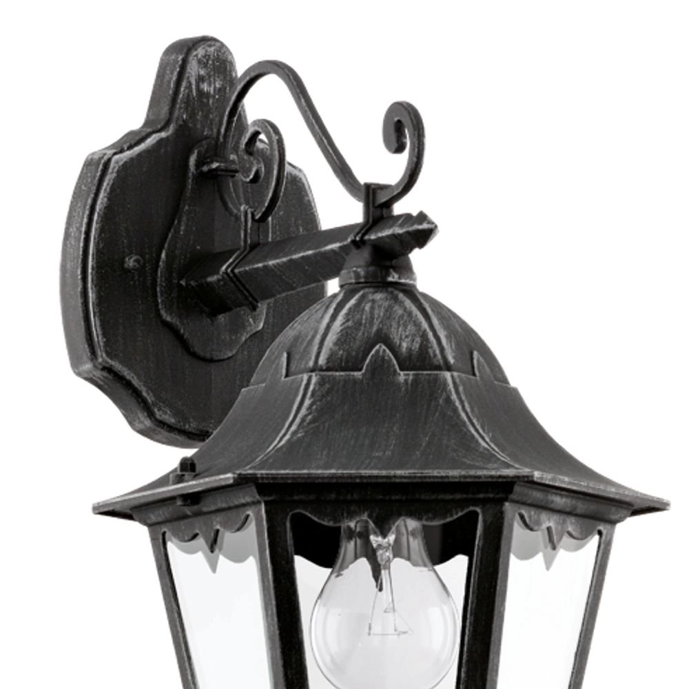Außenlampe Navedo schwarz silber hängen Eglo 9002759934569