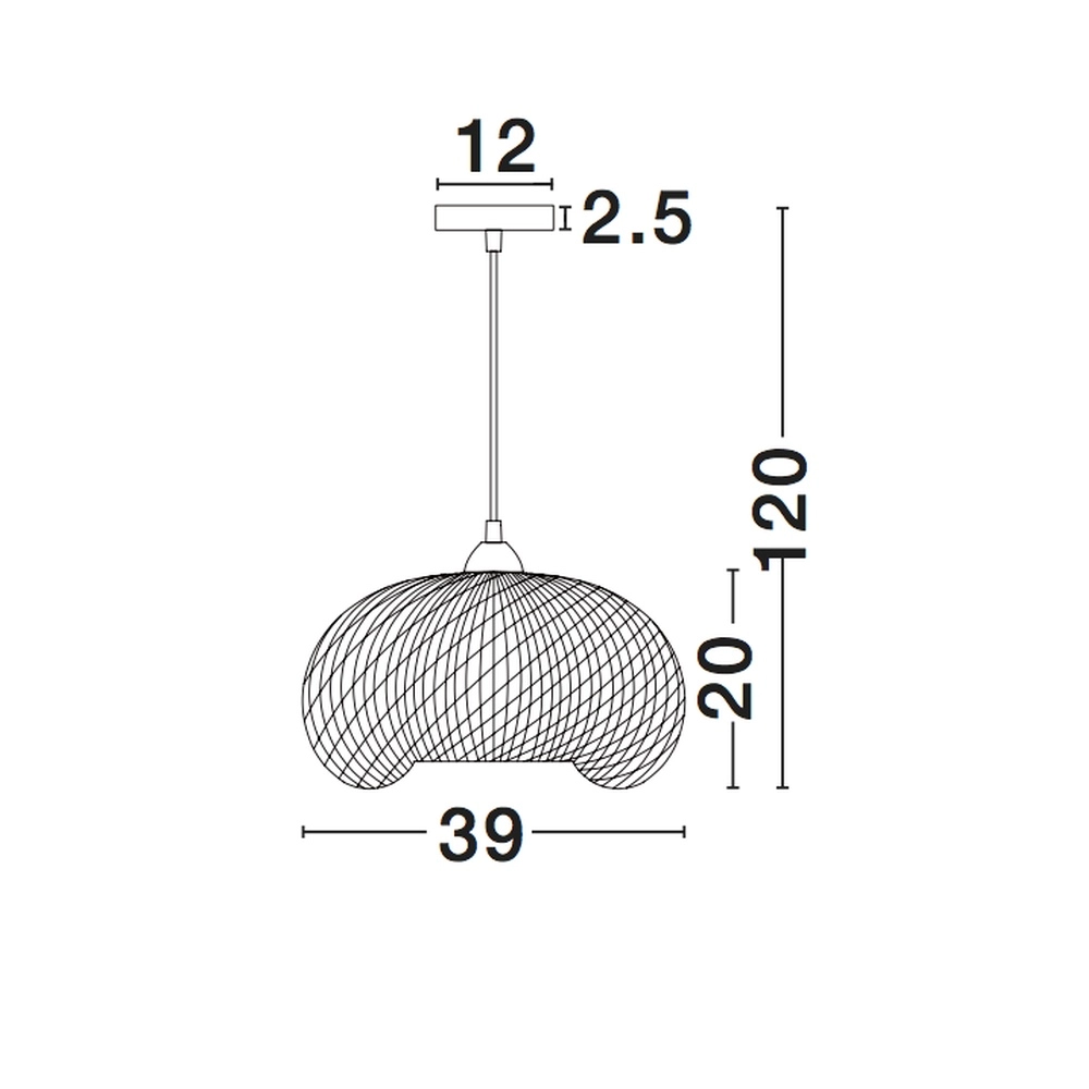 Rattan Pendelleuchte Scarlet Ø 39cm Lyora 5212017416339