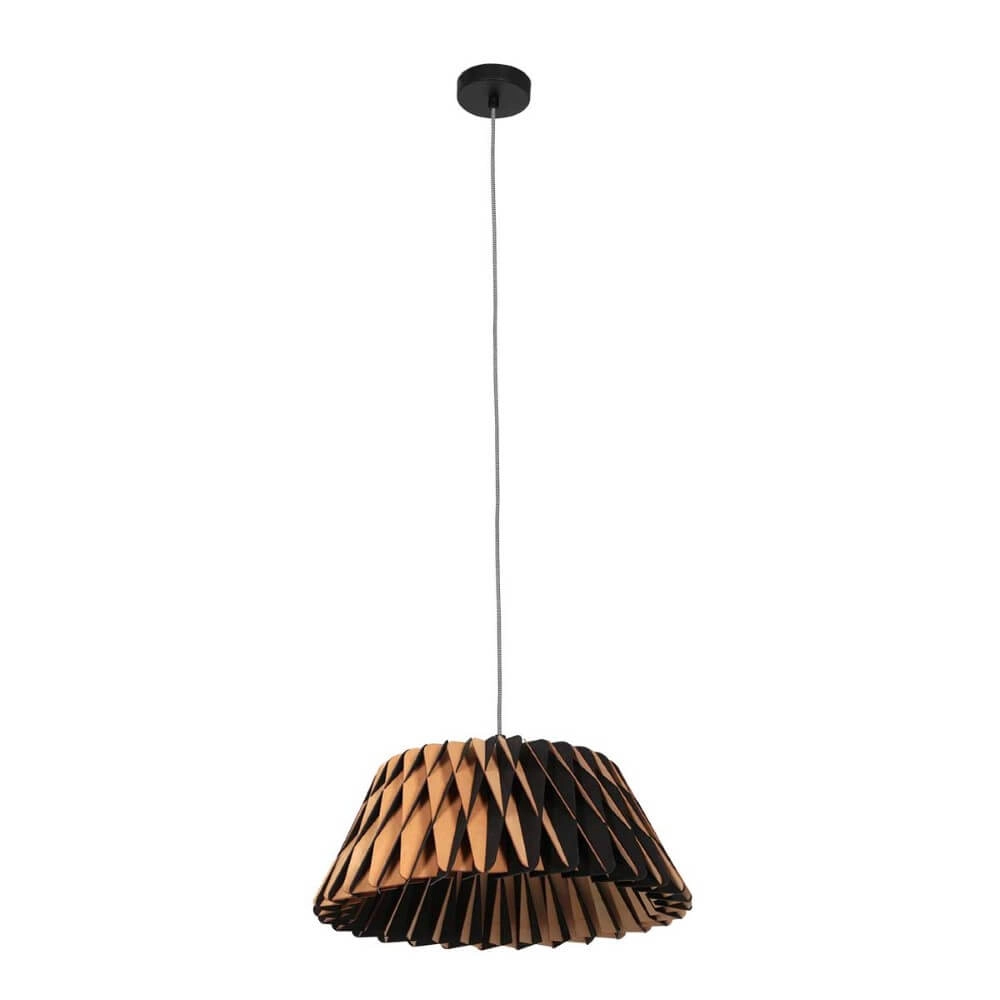 Schwarze Hängelampe aus Holz Maze Ø 46cm Steinhauer 8712746166293