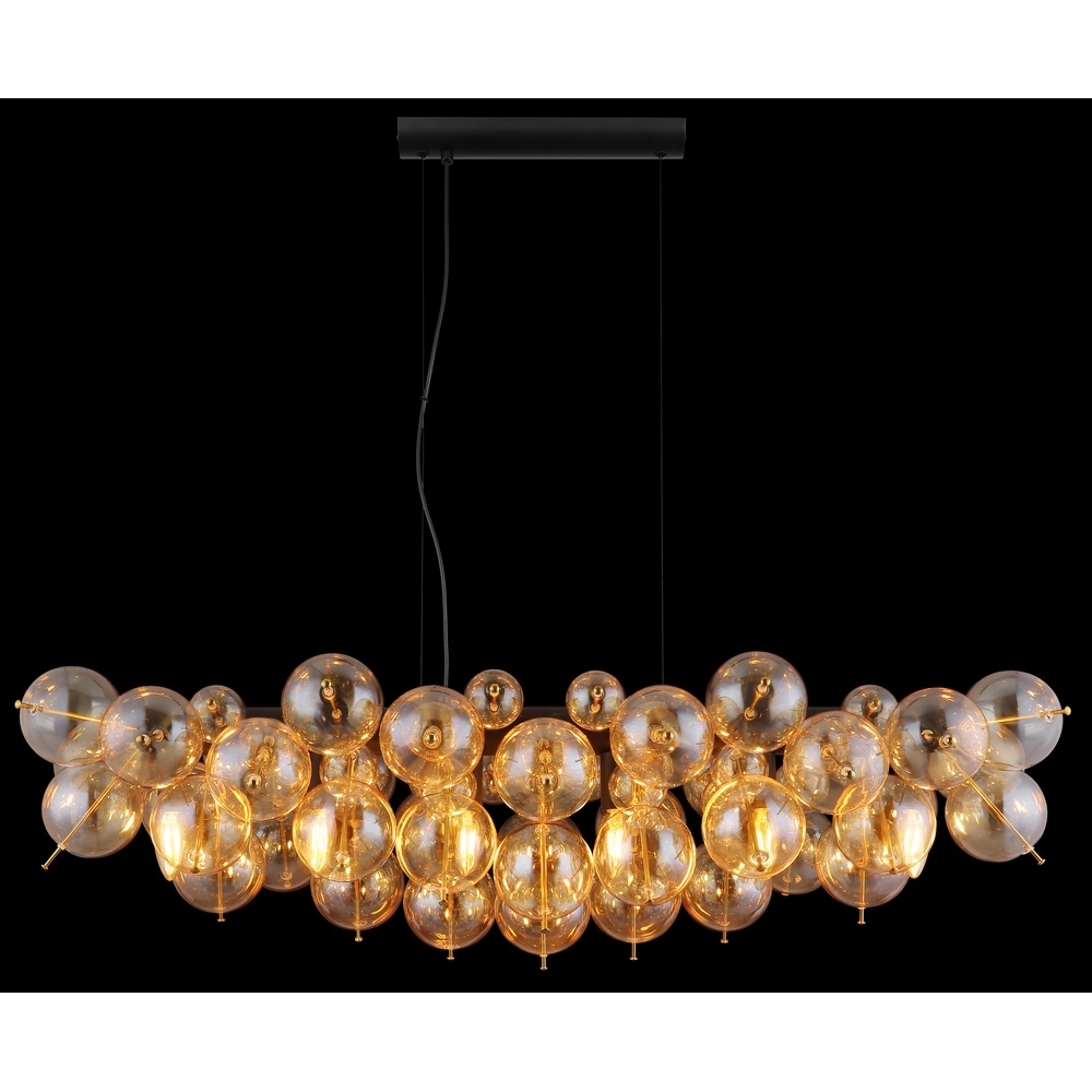 Einzigartige Pendellampe Udo Bernsteinglas 100 cm Globo 9007371474271