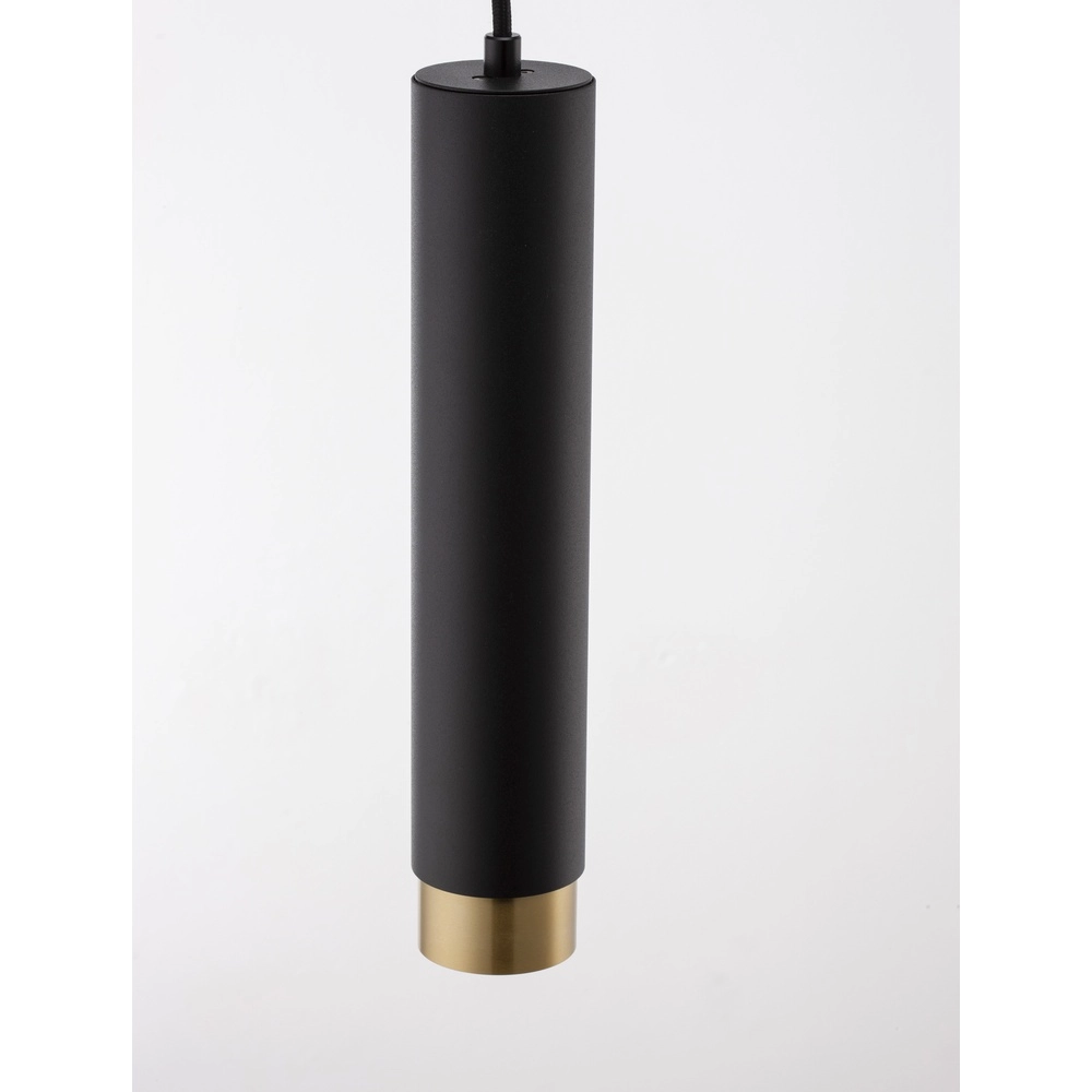 Pendelleuchte Pongo M Single 30cm schwarz mit gold Lyora 5212017430328