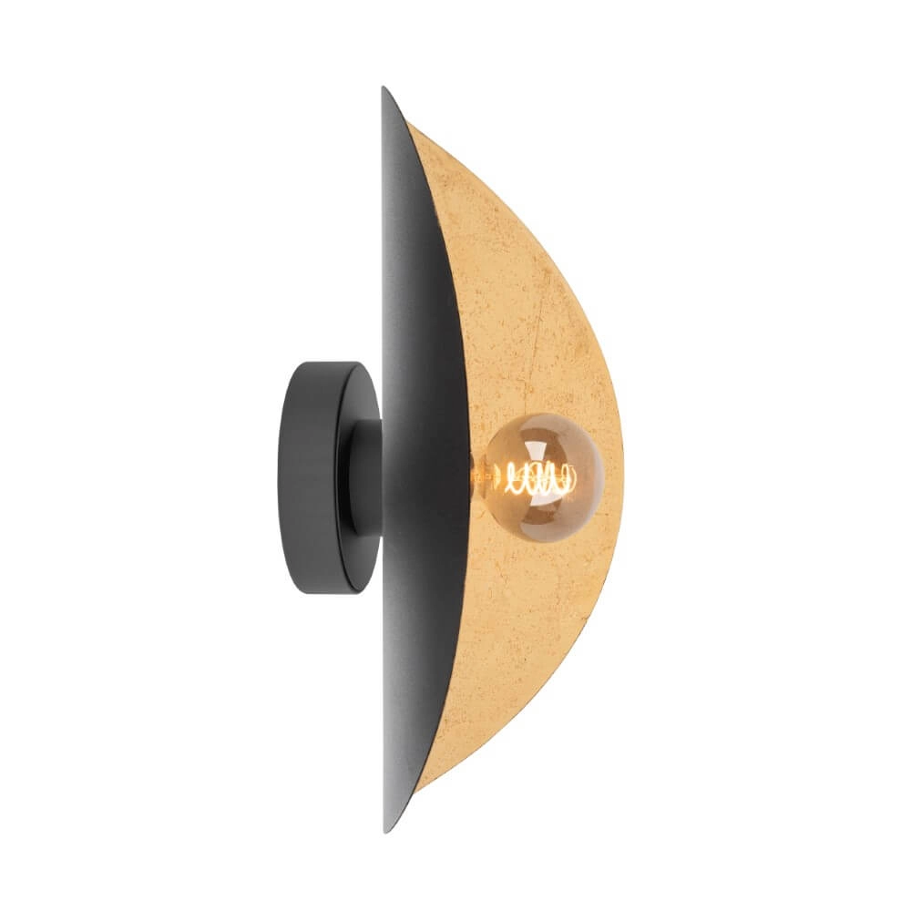 Schwarze Wandlampe Saceda mit Gold Stars of Light 9008606292301