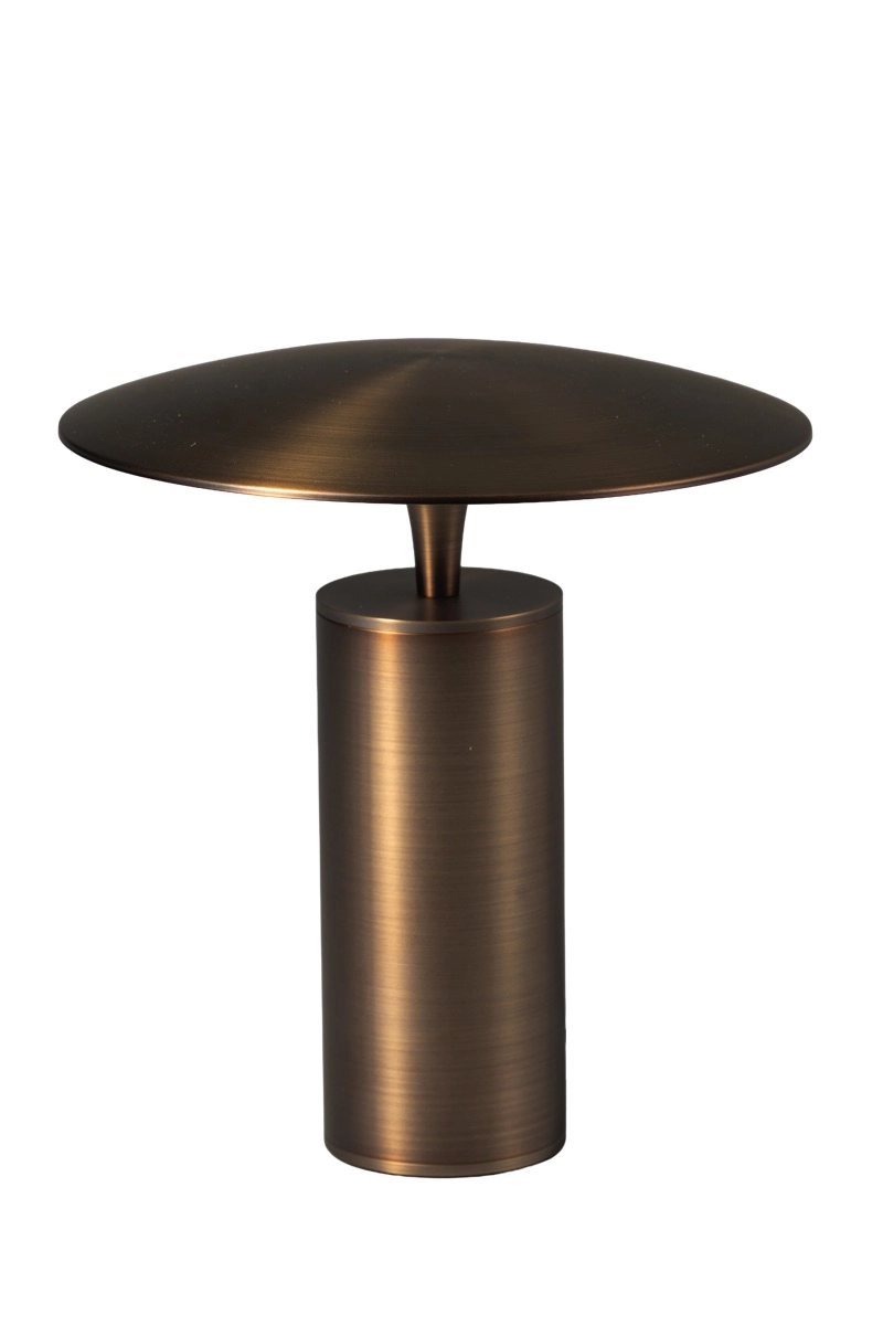 LED-Tischlampe Jess Ø 33cm – Bronze
