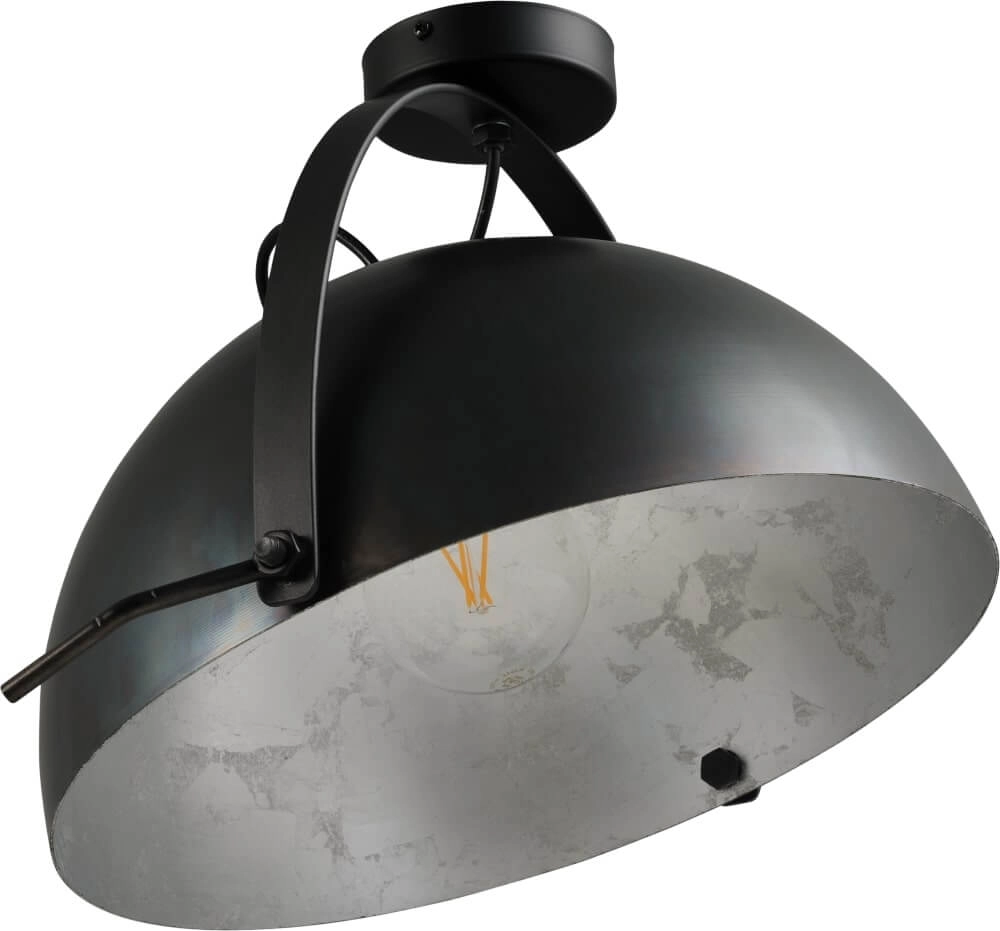 Deckenleuchte Larino 40 schwarz mit silber