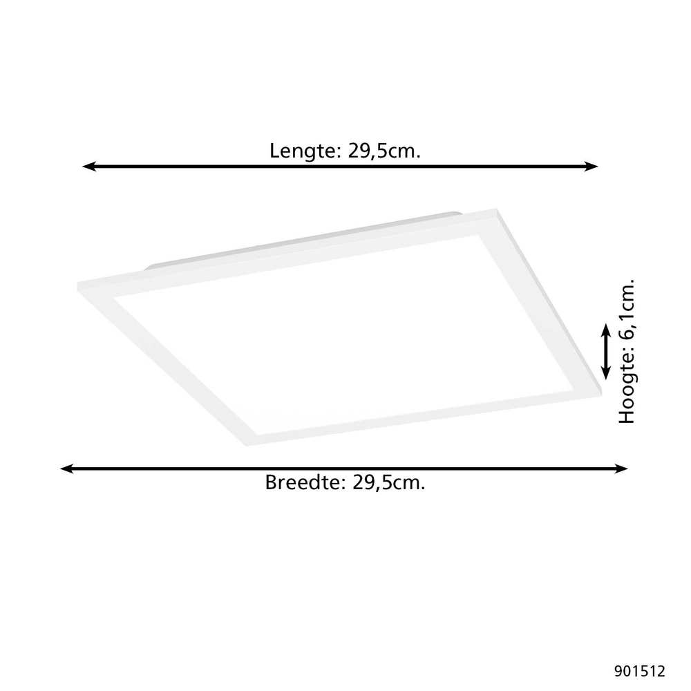 Smarte Deckenleuchte Moradillo-Z weißes Quadrat 29,5cm Eglo 9008606342167