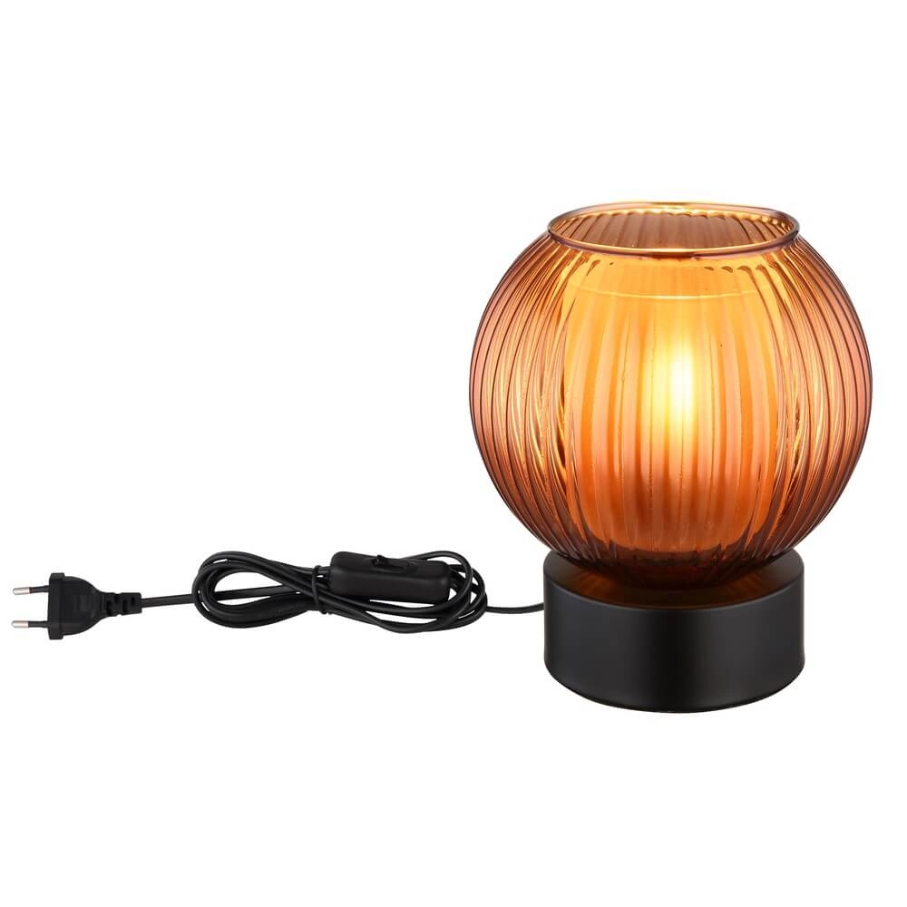 Tischlampe Zumba orangefarbenes Glas Ø 15cm Globo 9007371456000