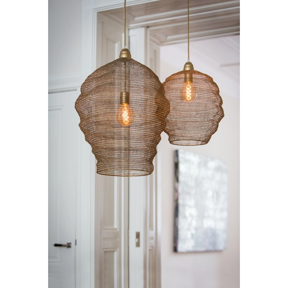 Netz-Pendellampe Nikki Ø 45cm – antike Bronze Light & Living 8717807175399