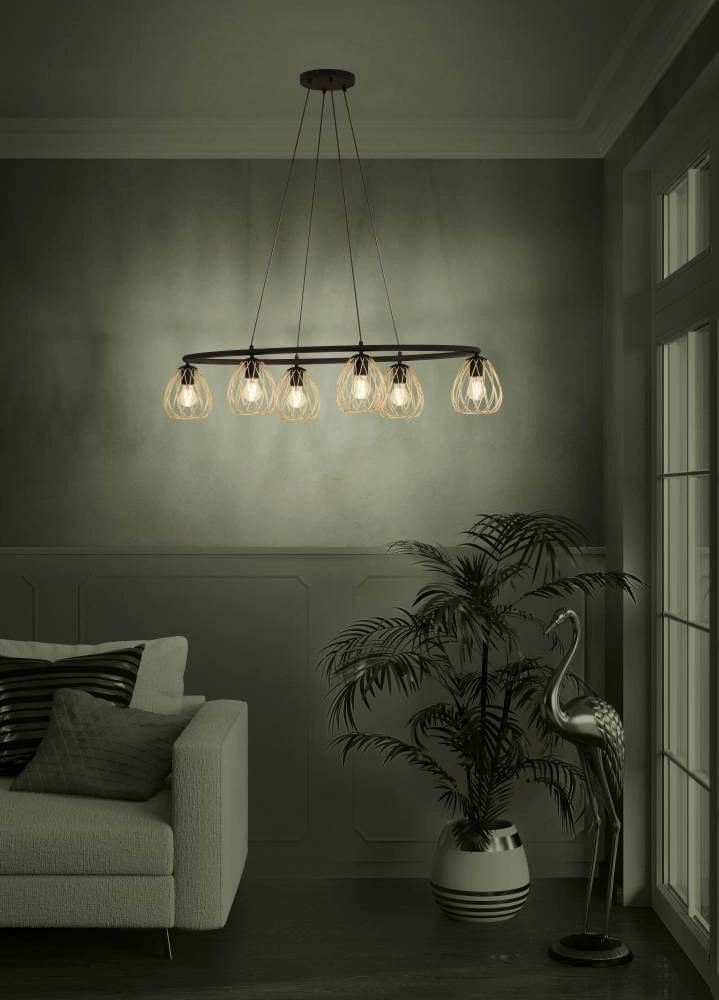 Hängelampe aus Draht für das Esszimmer Jazminia 1 6-Licht Stars of Light 9008606221455