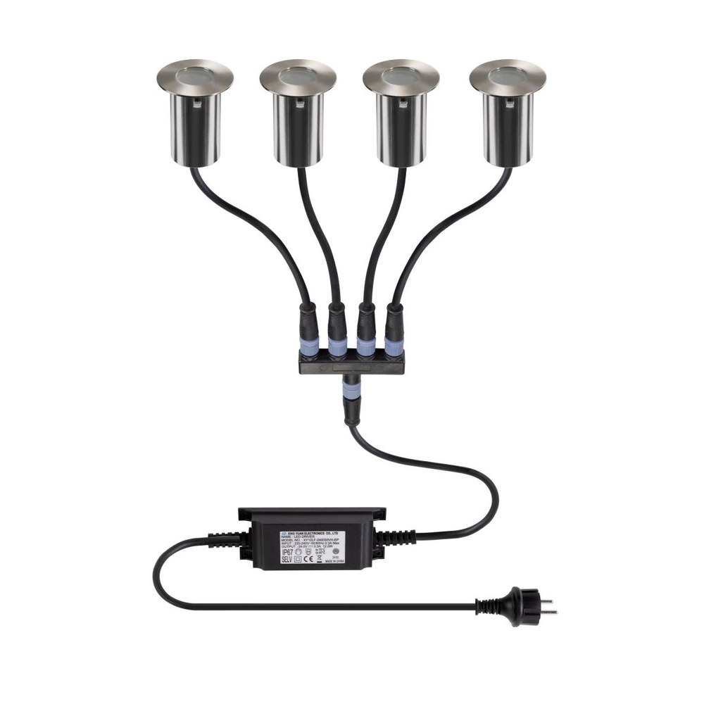 4er-Set Trail-Lite Einbau-Bodenstrahler SLV 4024163302302