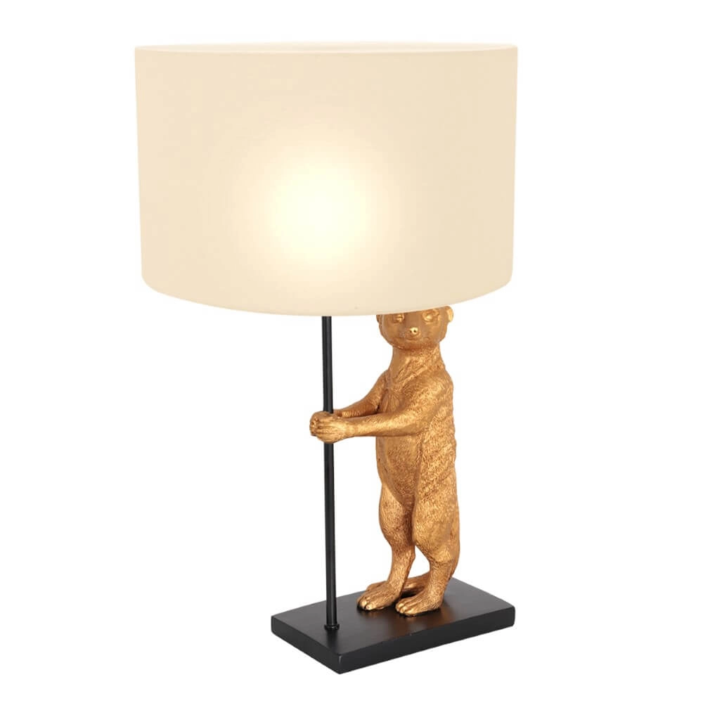 Tischlampe Animaux mit sandfarbenem Leinenschirm Steinhauer 8712746151817