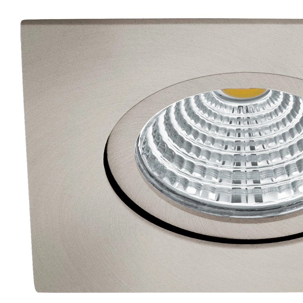 Einstellbarer LED-Spot Saliceto Quadrat - 6W - 4000k Nickelmatte Eglo 9002759983086