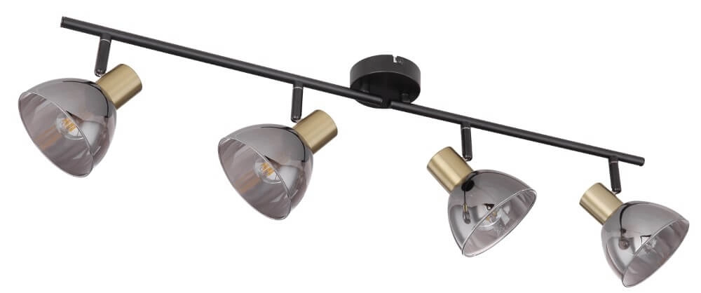 Deckenleuchte mit 4 Leuchten Jay schwarz mit gold Globo 9007371387403