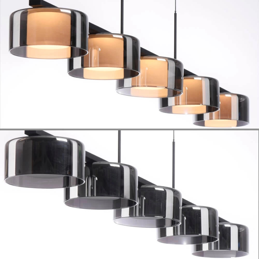 Hängelampe mit 5 Leuchten Rika Schwarz Paul Neuhaus 4012248383100
