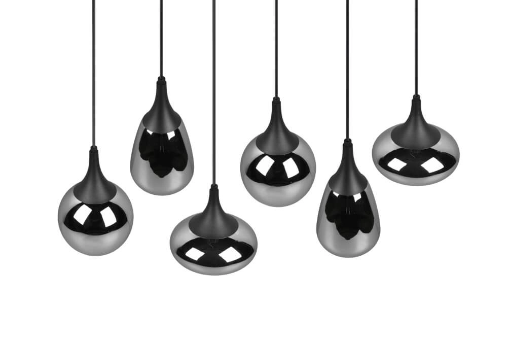 Hängelampe mit 6 Leuchten Lumina mit Rauchglas Trio 4017807542295