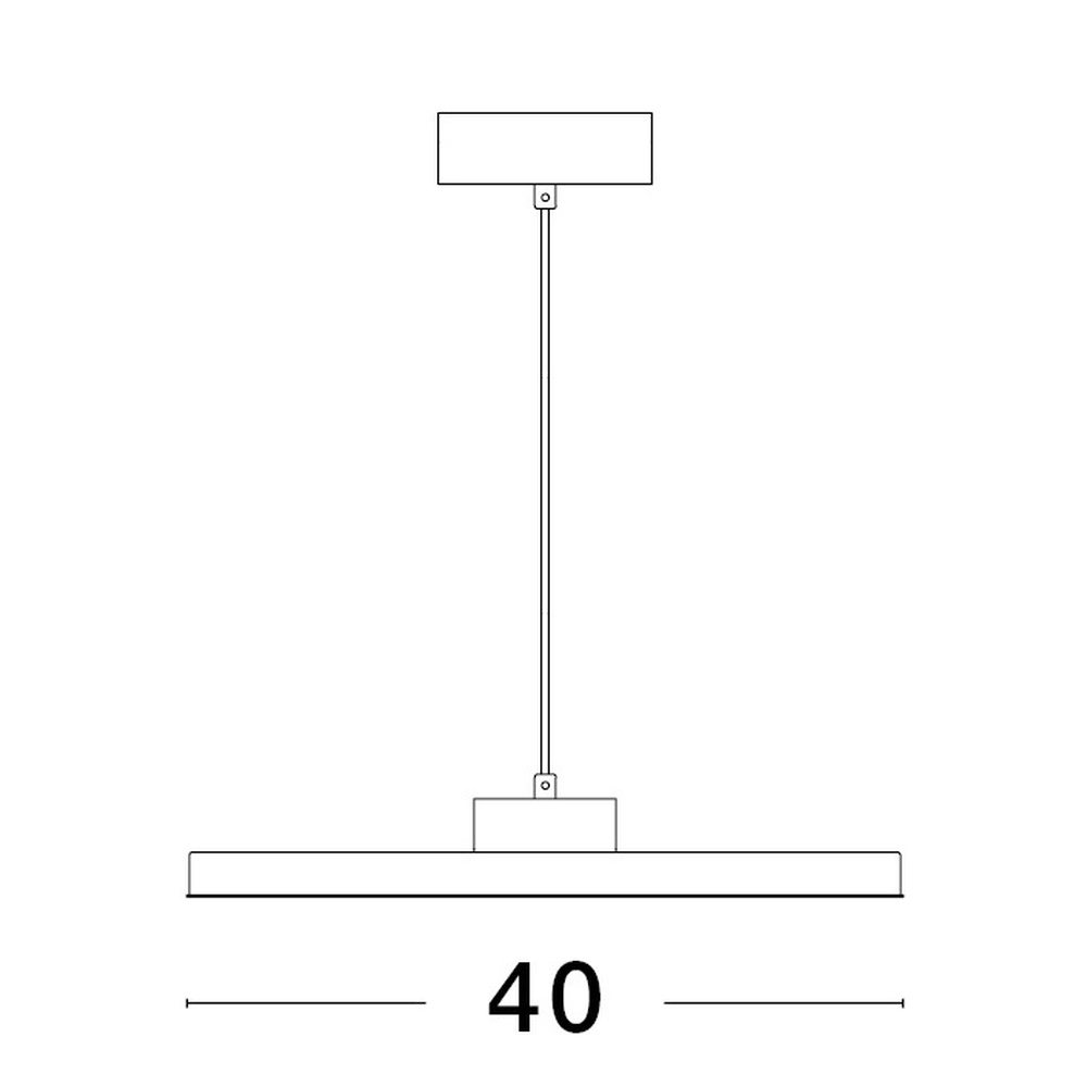Schlanke Pendelleuchte Andria schwarz Ø 40cm Lyora 5212017432001
