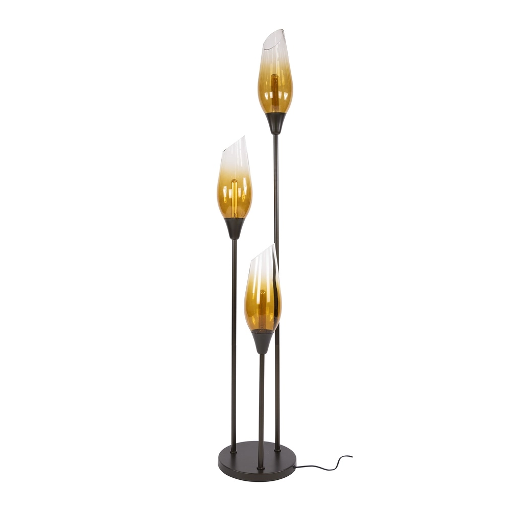 Glas-Stehlampe Cocoon 3x E27 – 168 cm – verblassendes Glas Lyora 8716803511880