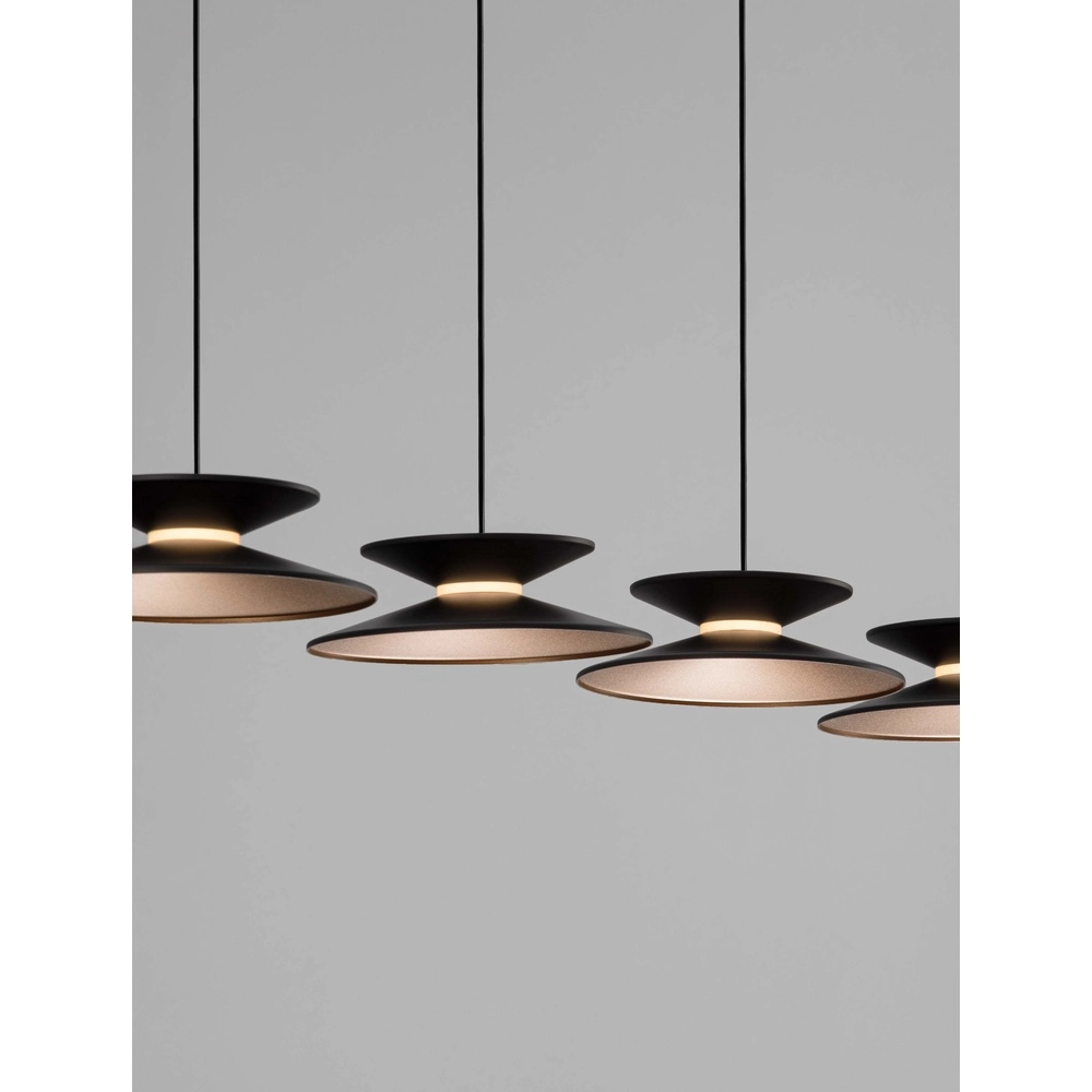 Design-Pendelleuchte Morfi Gerade 5-flammig schwarz Lyora 5212017458490