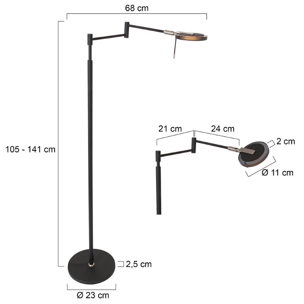 Schwarze LED-Leselampe Turound Steinhauer 8712746135664