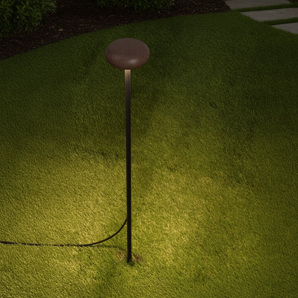 Gartenlampe Cami 80 cm brauner Stein