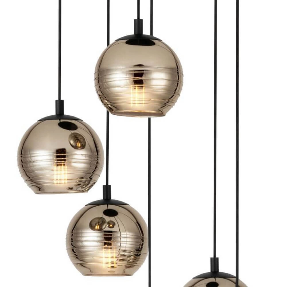 Hängelampe 6 Lichter Lemorieta Schwarz Stars of Light 9002759396879