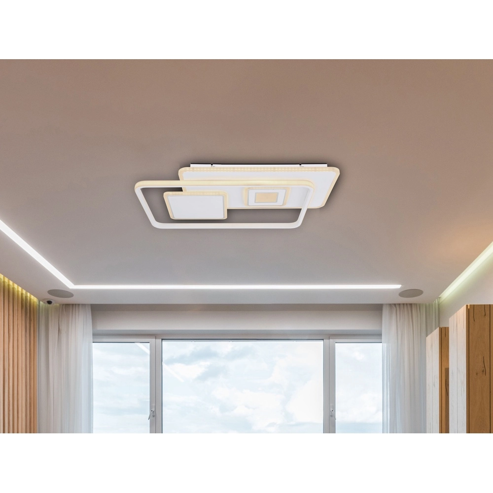 Design-Deckenlampe Roderick Weißes Rechteck 3000-6000K Globo 9007371411528