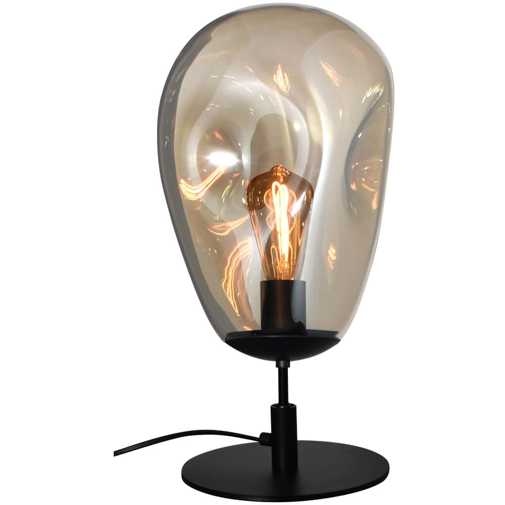 Tischlampe Lava Ø 22,5cm Goldglas
