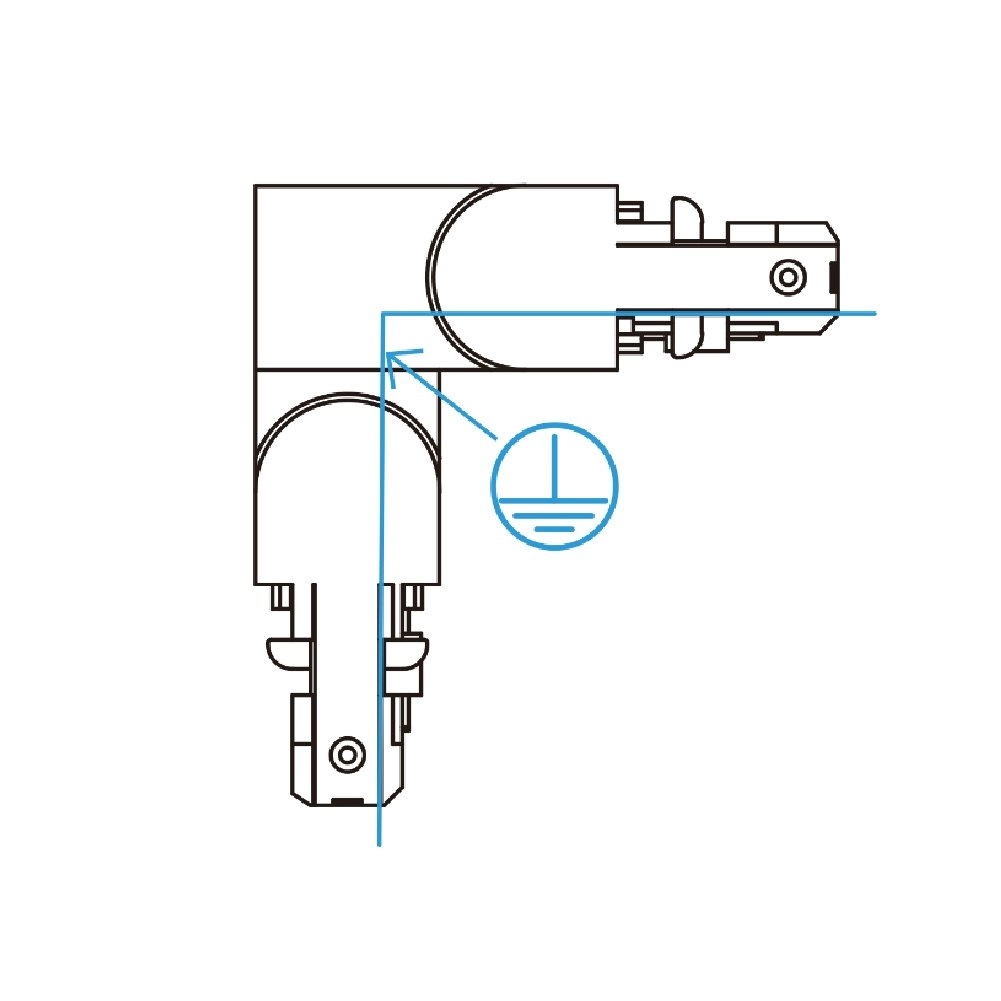 2-phasiger Winkelstecker Duoline Erde innen grau Trio 4017807470550