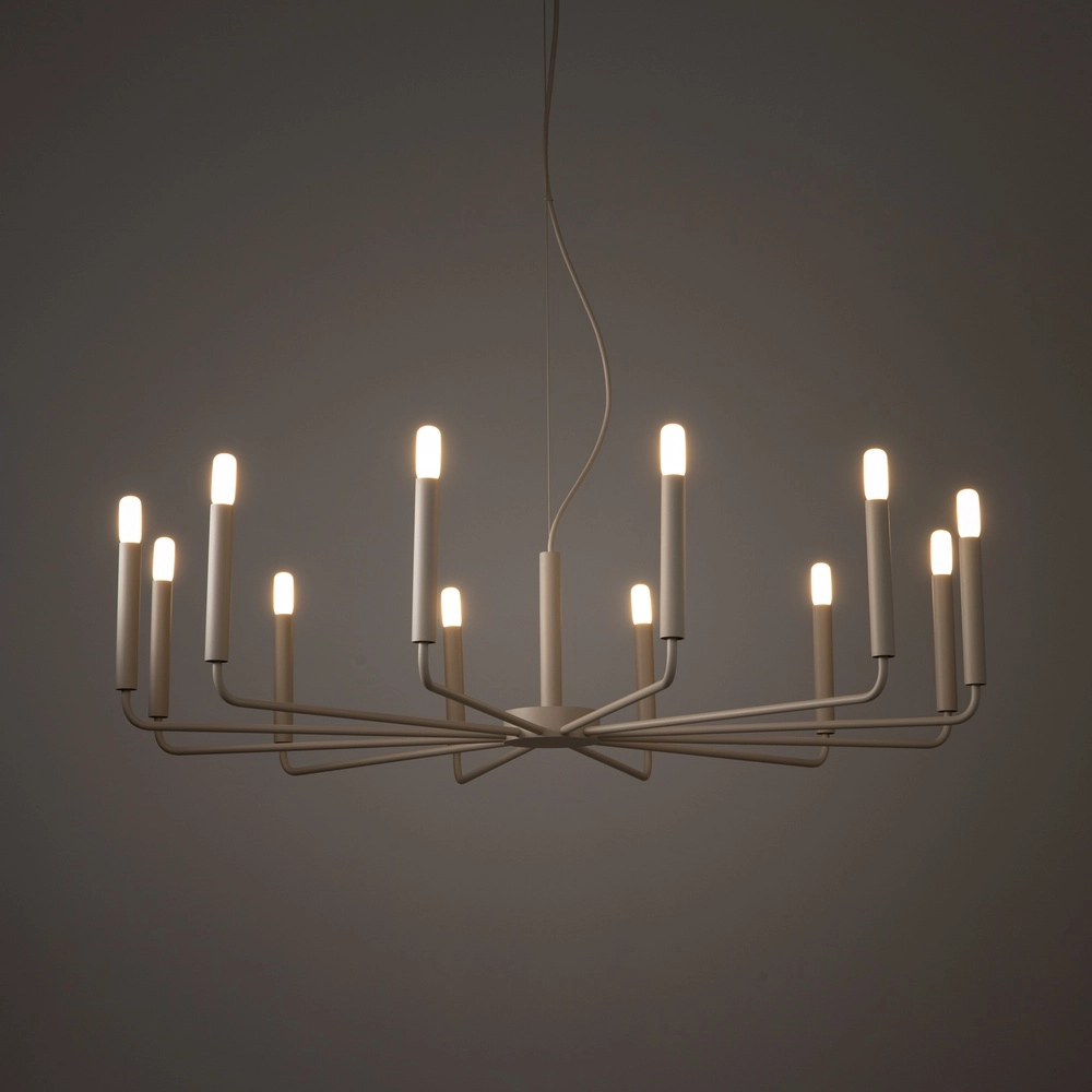 Moderner Kronleuchter Orto sandbraun Ø 103 cm Lyora 5903139125260