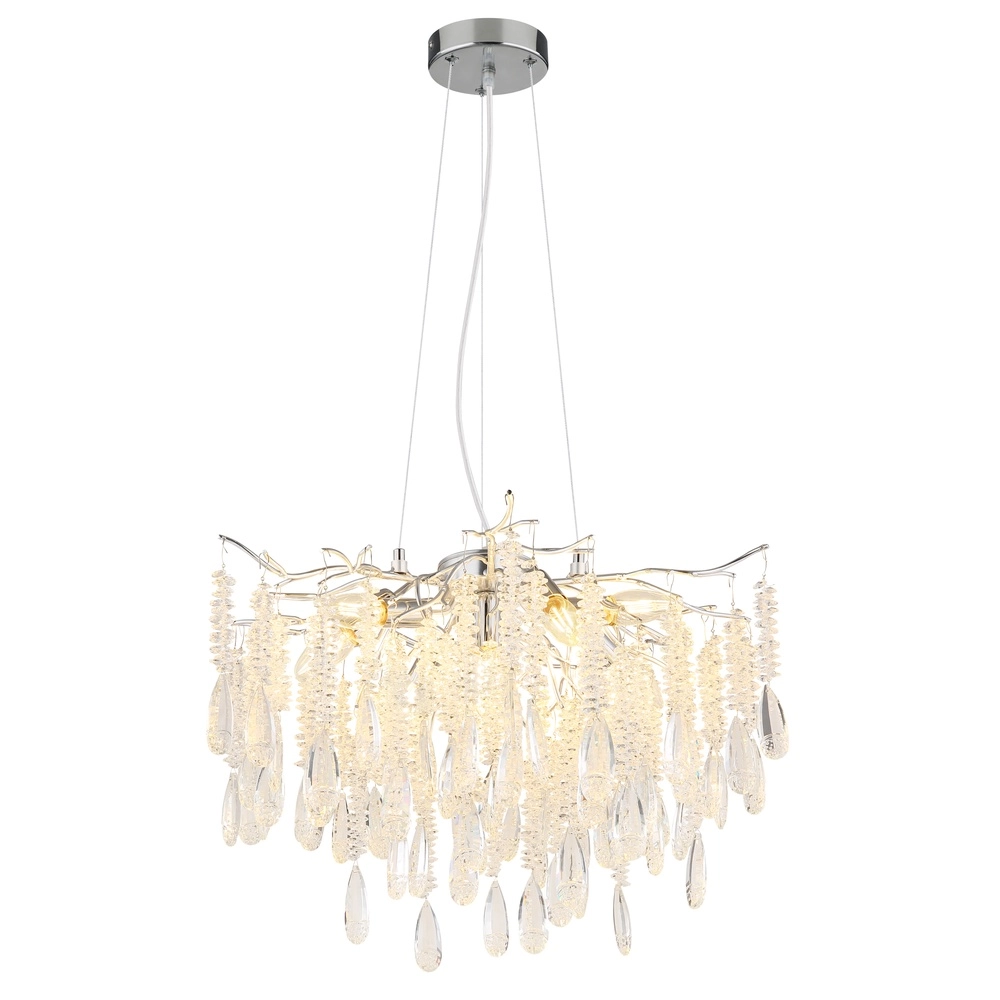 Pendellampe Kinga silbergrau Ø 60cm