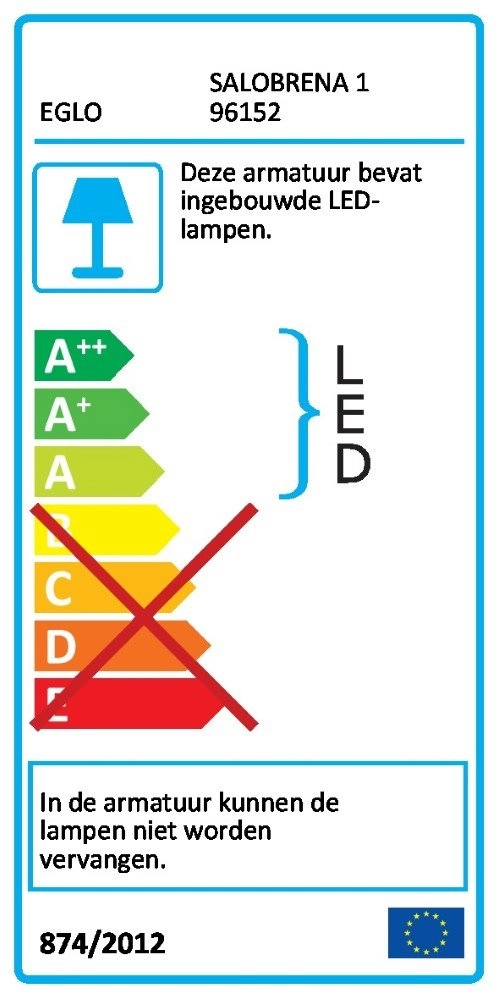 LED-Deckenlampe Salobrena 1 30cm weiß Eglo 9002759961527