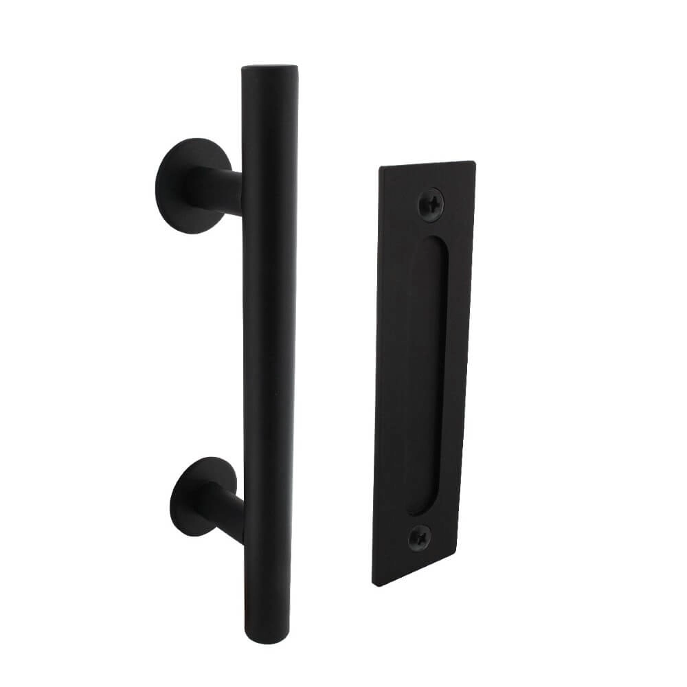 Türgriff T-Form Gripon mit Schiebetürgriff schwarz Intersteel 8714186519493