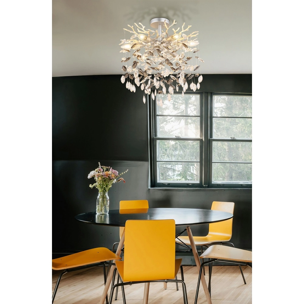 Deckenlampe Queena silbergrau Ø 50cm Globo 9007371528653