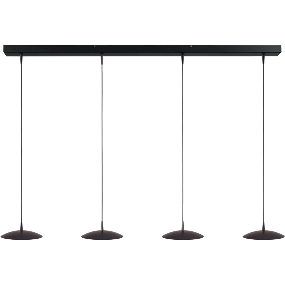 4-Licht Pendellampe Scala 130 cm schwarzer Nickel Ø 20 cm
