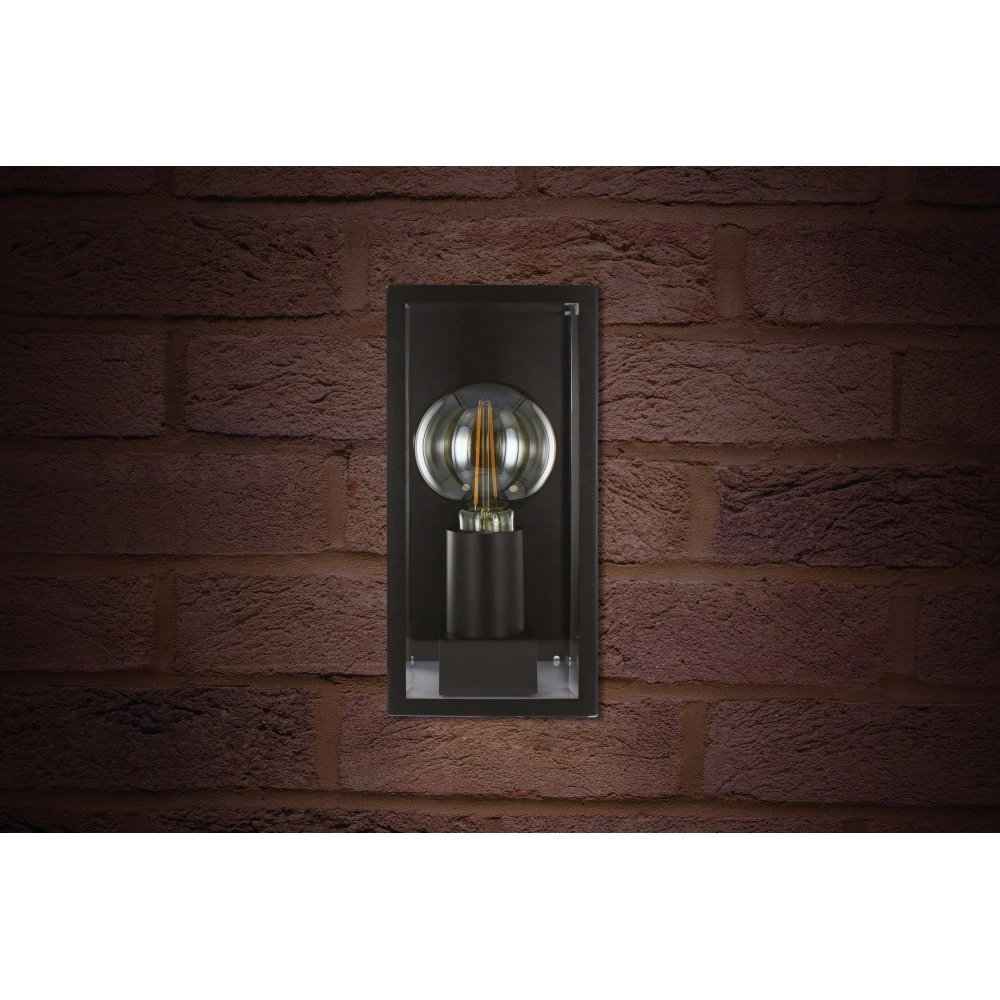 Schwarze Außenlampe Prato E27 – Glas Lyora 5055788268765