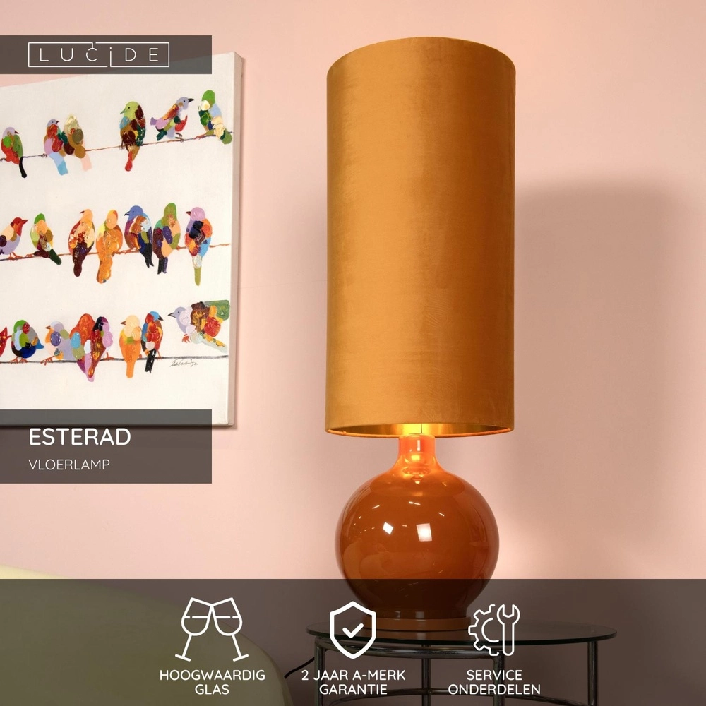 Stehlampe Esterad Ockergelb Lucide 5411212106032