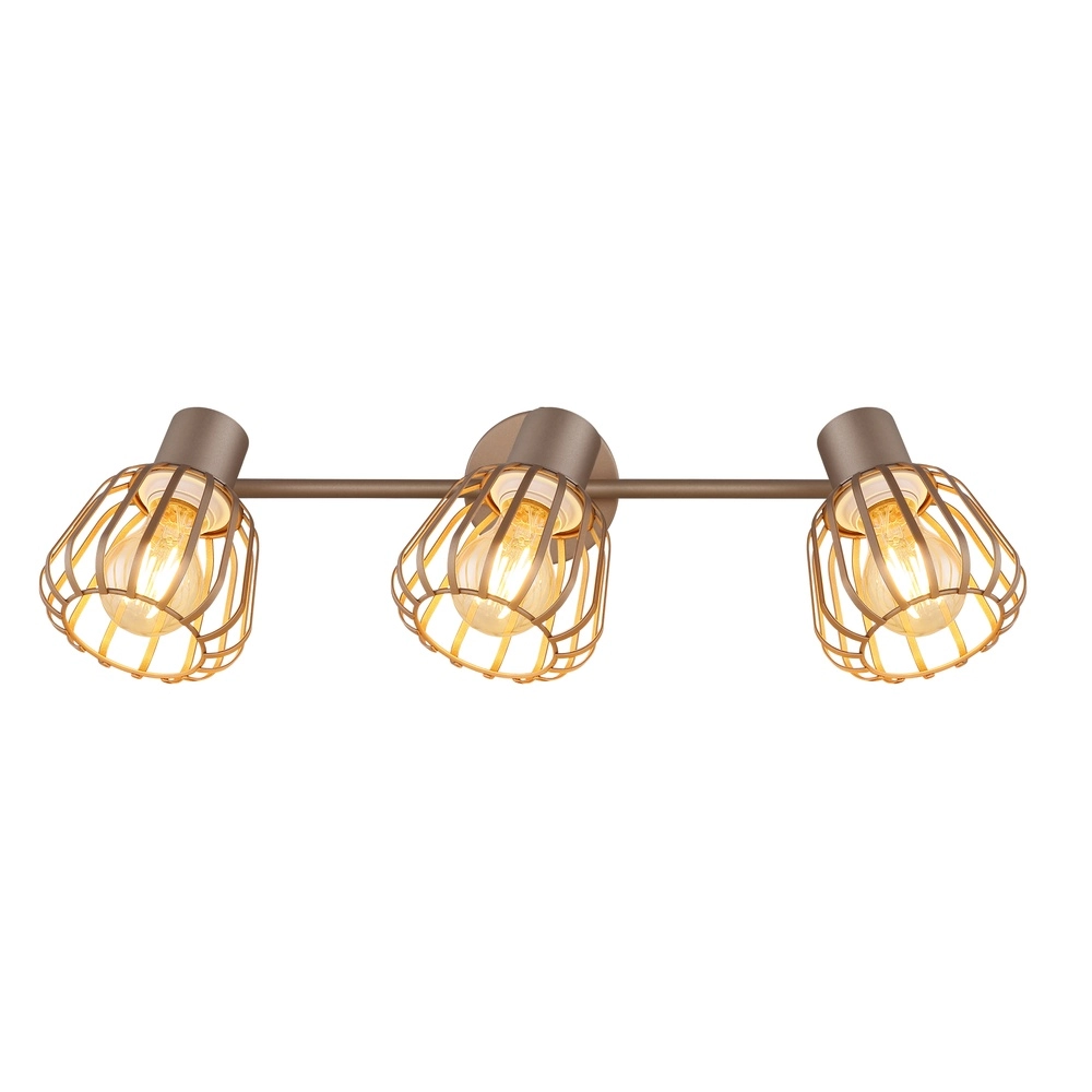 Deckenlampe Olin 3-hell Kaffeebraun Globo 9007371589579