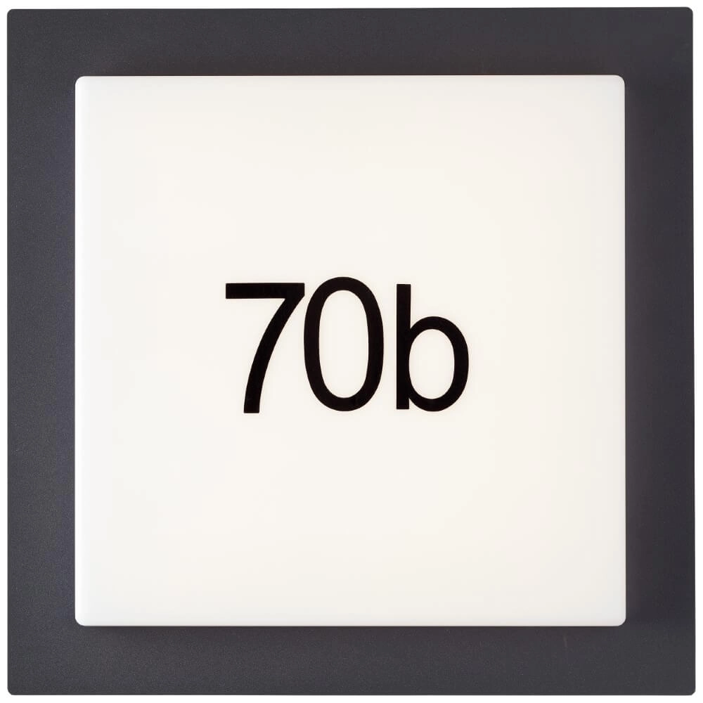 Hausnummernlampe Sten Schwarz Brilliant 4004353412837