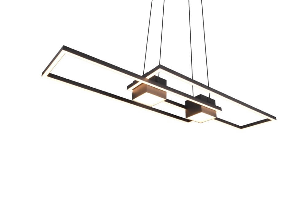 LED-Hängelampe Büro Albany Schwarz Trio 4017807610345