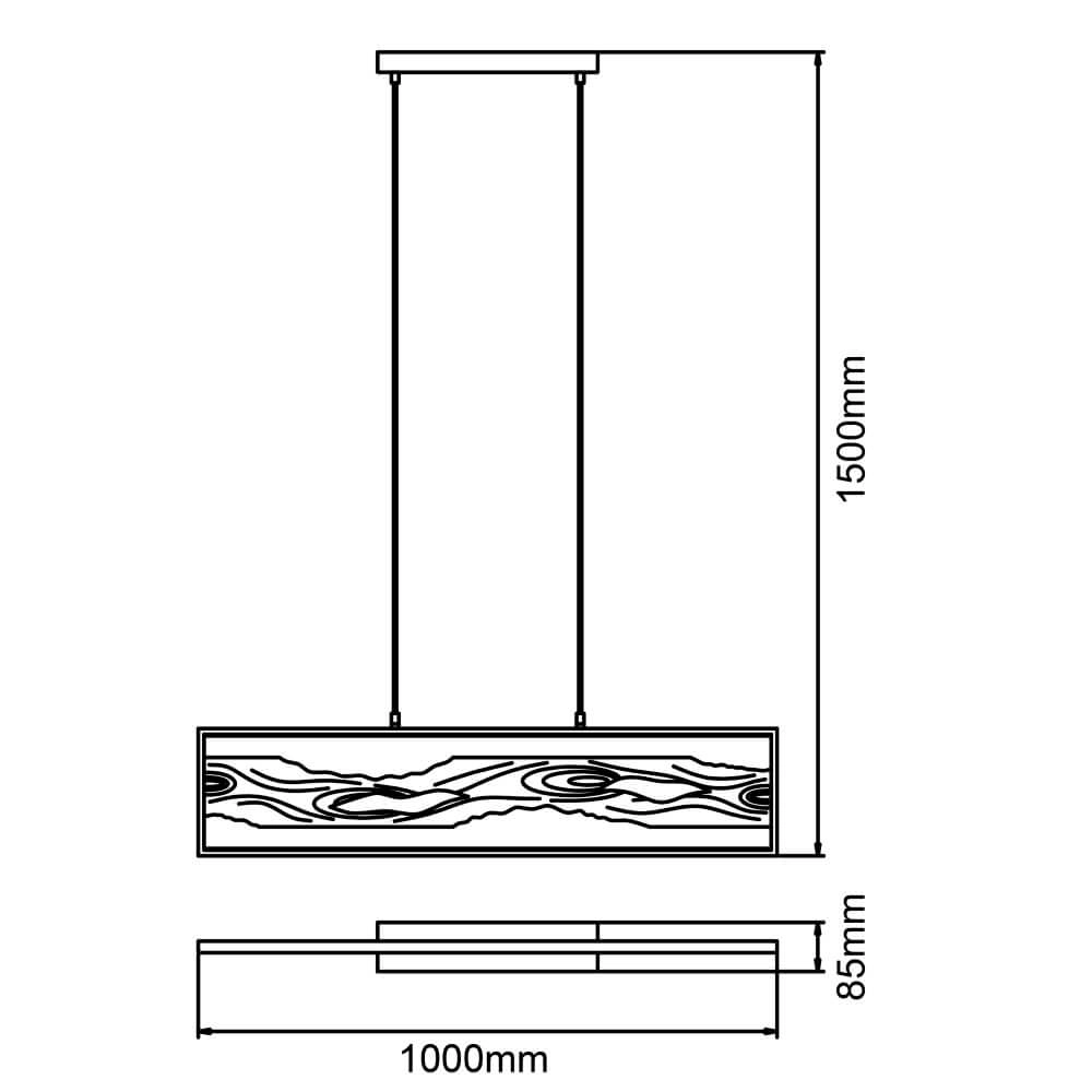 LED-Hängelampe Chaumont mit Holz Brilliant 4004353411786
