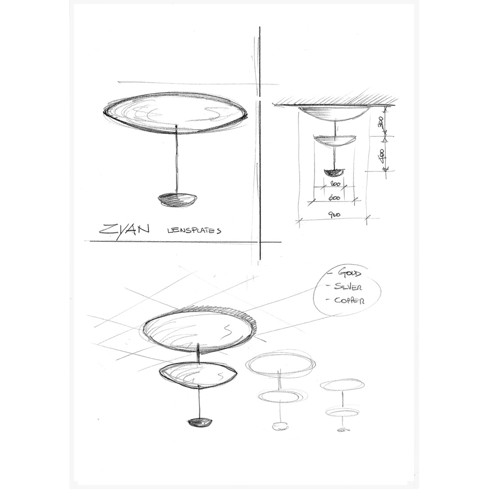Deckenlampe Zyan schwarz mit gold Ø 60cm Masterlight 8718121219097