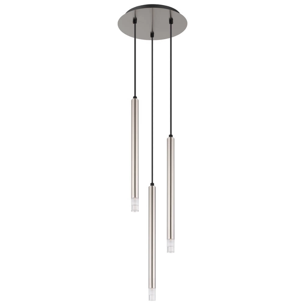 Design-Pendelleuchte Ryan 3-flammiges Nickel Globo 9007371484041