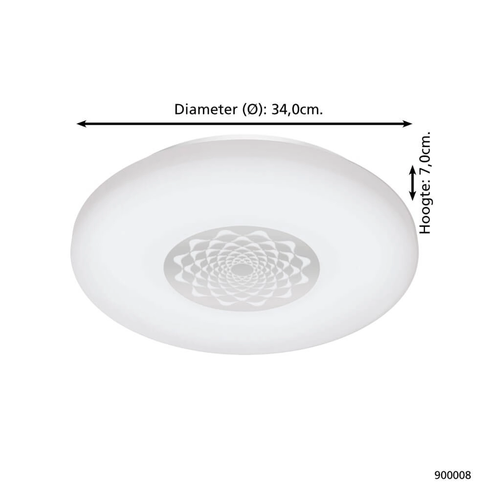 Deckenlampe Zigbee Capasso-Z weiß - Ø 34cm Eglo 9008606221547