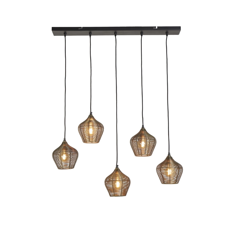 Pendellampe Alvaro 5-Licht Bronze Light & Living 8717807635626