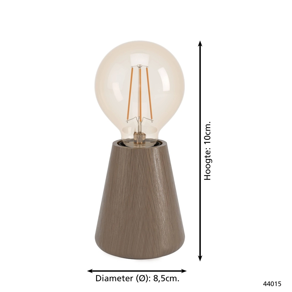 Dezente Tischlampe Asby Dunkles Holz Eglo 9002759440152