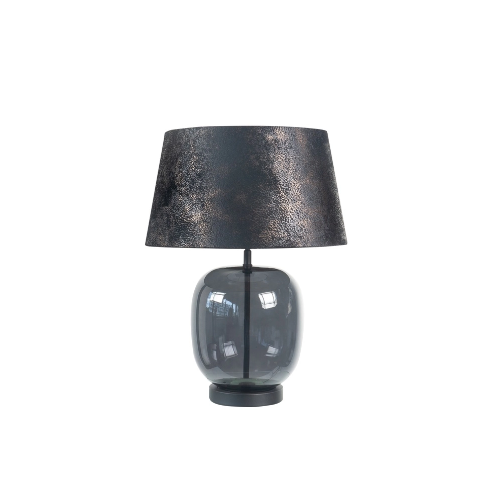 Tischlampe Bellini schwarz mit Rauchglas Ø 40cm