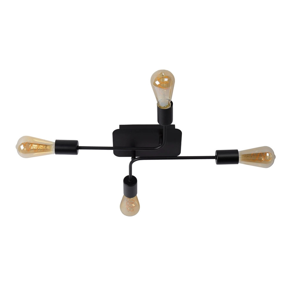 Deckenlampe Lester 4-Licht Schwarz