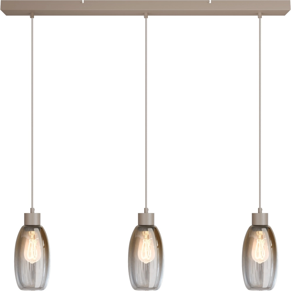 Glas-Pendellampe Olive 3x Ø 12,5 cm – Sand Masterlight 8718121393940