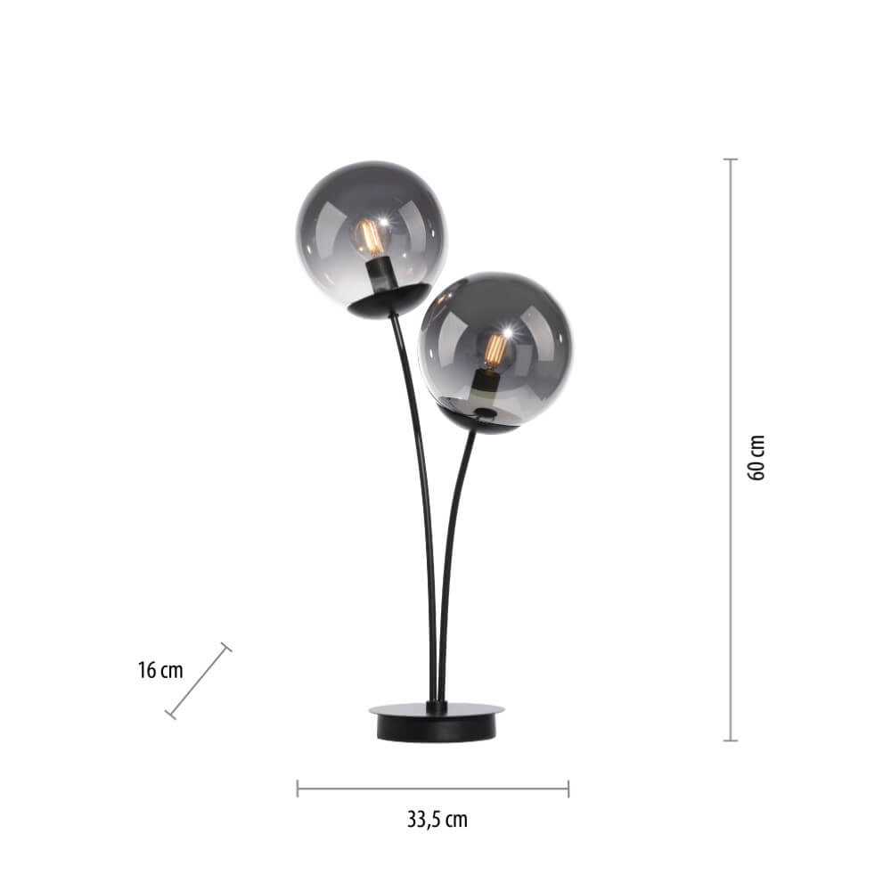 Tischlampe Big Widow Schwarz Just Light 4043689988401